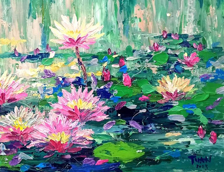 Original Floral Painting by Anh Tuan Le