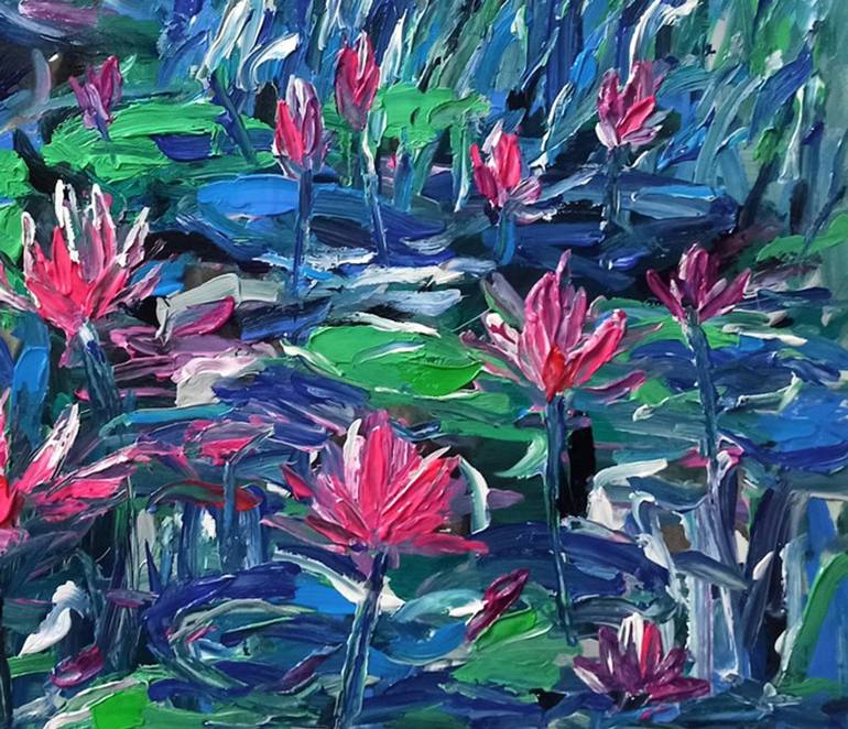 Original Abstract Expressionism Floral Painting by Anh Tuan Le