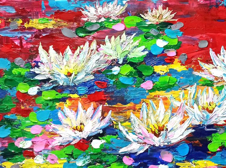 Original Abstract Expressionism Floral Painting by Anh Tuan Le