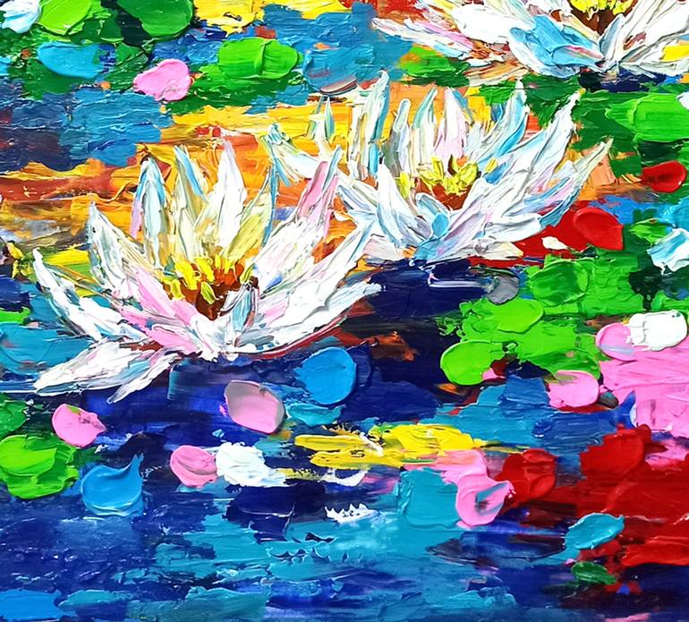 Original Abstract Expressionism Floral Painting by Anh Tuan Le