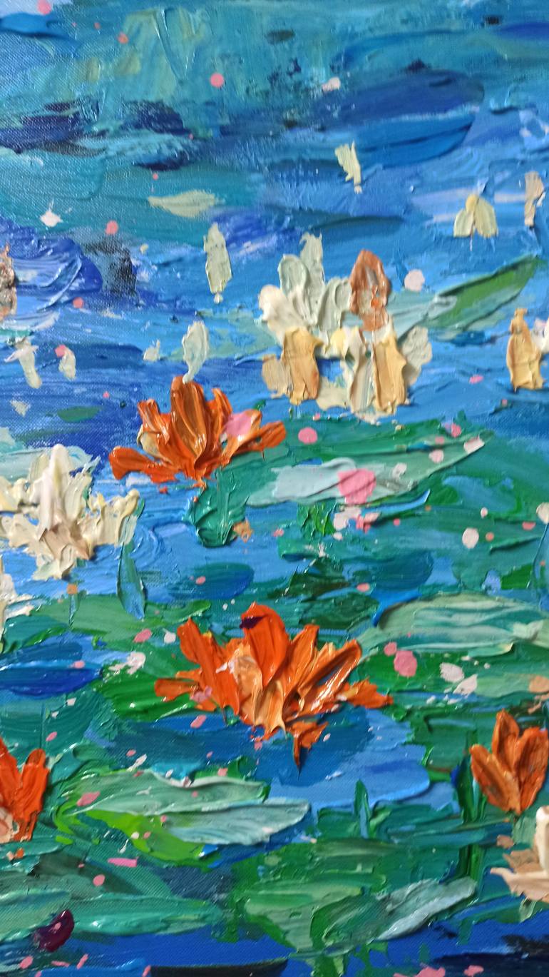 Original Abstract Expressionism Floral Painting by Anh Tuan Le