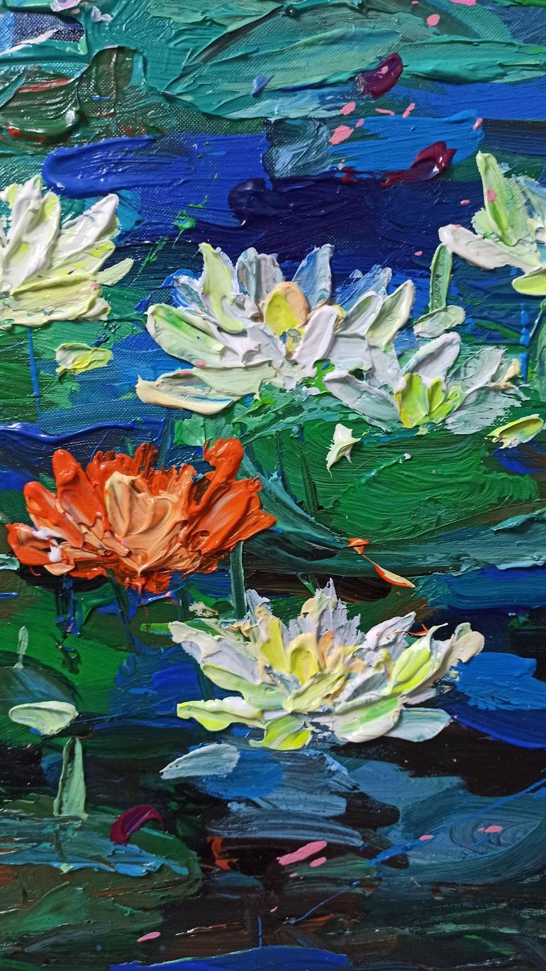 Original Abstract Expressionism Floral Painting by Anh Tuan Le