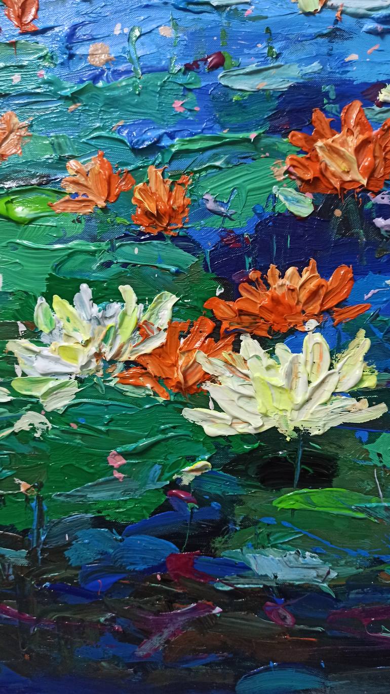 Original Abstract Expressionism Floral Painting by Anh Tuan Le