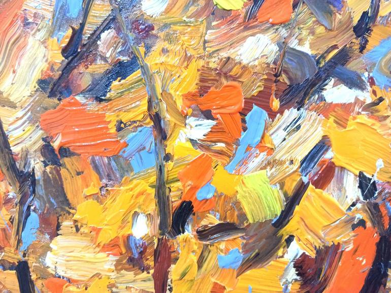 Original Abstract Expressionism Floral Painting by Anh Tuan Le