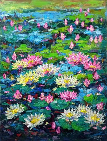 Water Lilies( 90x120cm morning in the lake), 2023 thumb