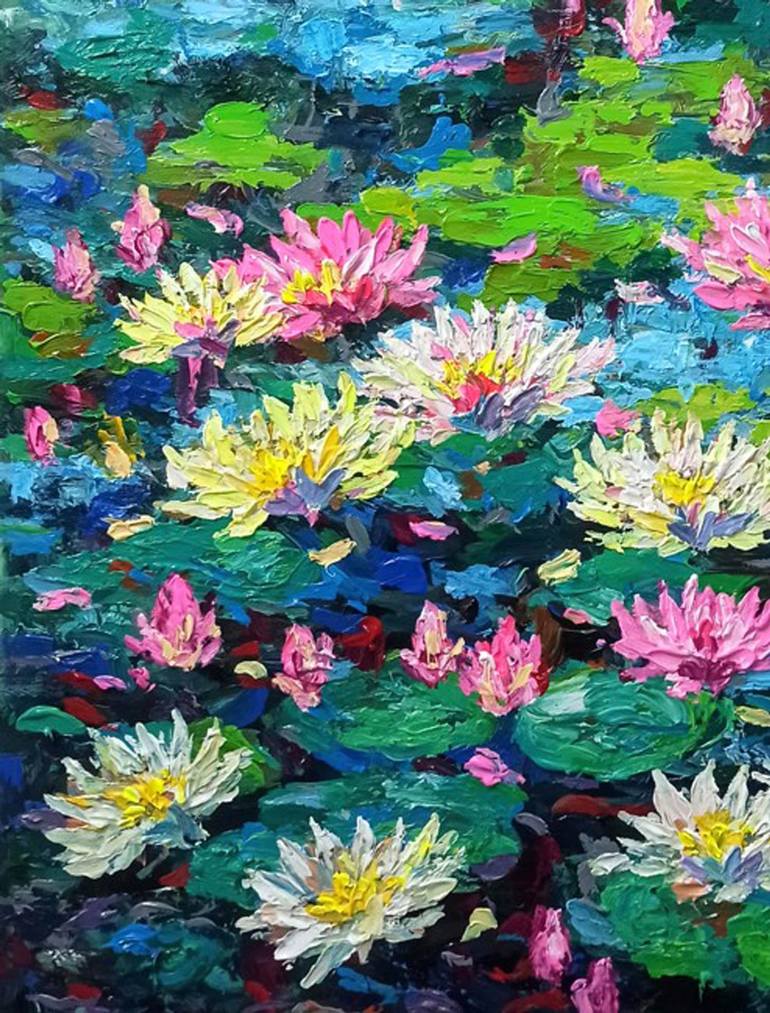 Original Contemporary Floral Painting by Anh Tuan Le