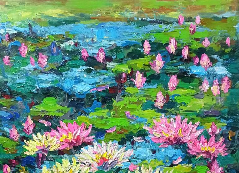 Original Contemporary Floral Painting by Anh Tuan Le