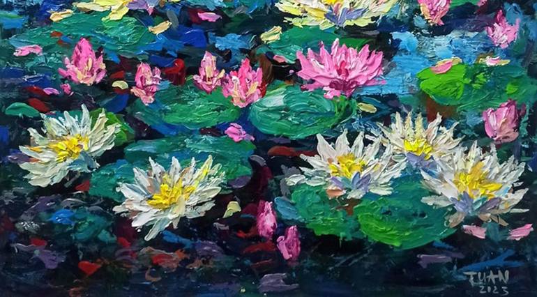 Original Floral Painting by Anh Tuan Le