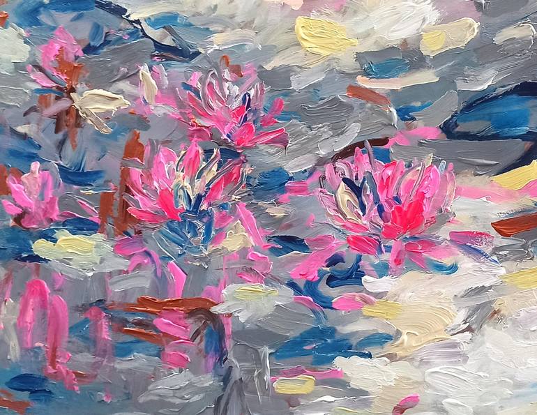 Original Contemporary Floral Painting by Anh Tuan Le