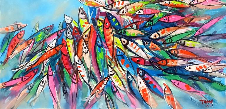 Original Fish Painting by Anh Tuan Le