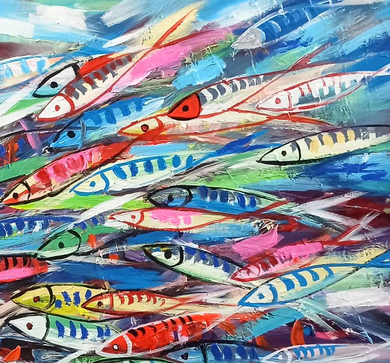 Original Fish Painting by Anh Tuan Le