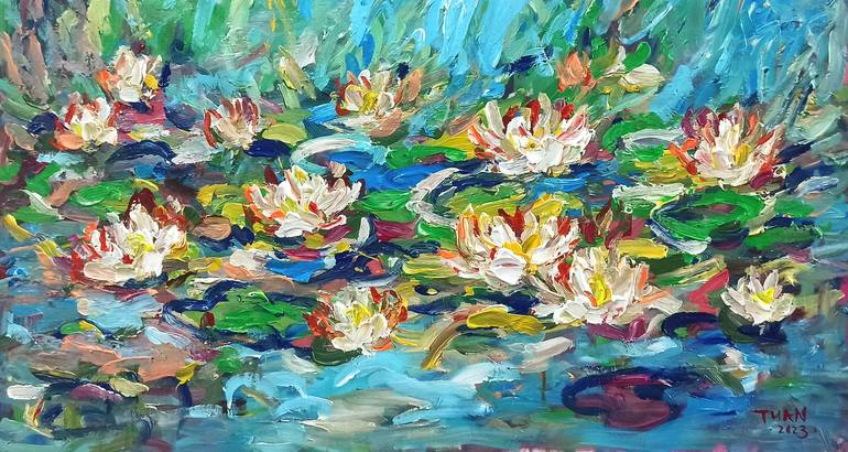 Original Floral Painting by Anh Tuan Le