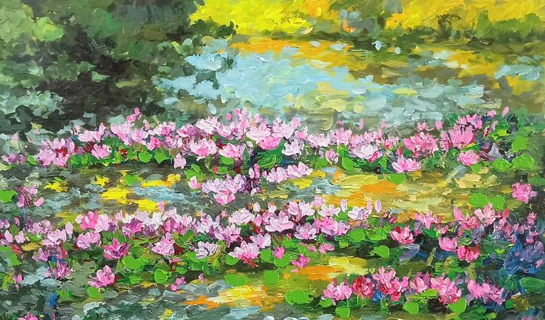 Original Contemporary Floral Painting by Anh Tuan Le