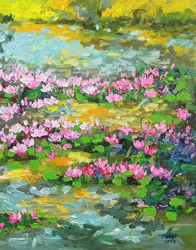 Original Contemporary Floral Painting by Anh Tuan Le