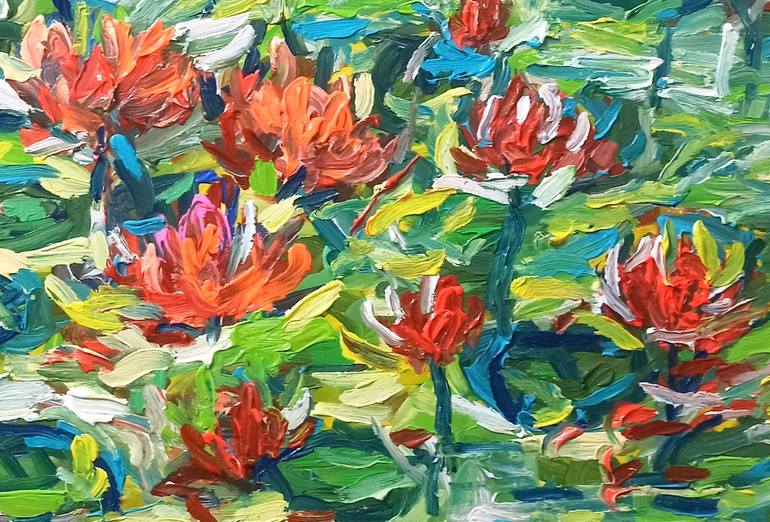 Original Contemporary Floral Painting by Anh Tuan Le