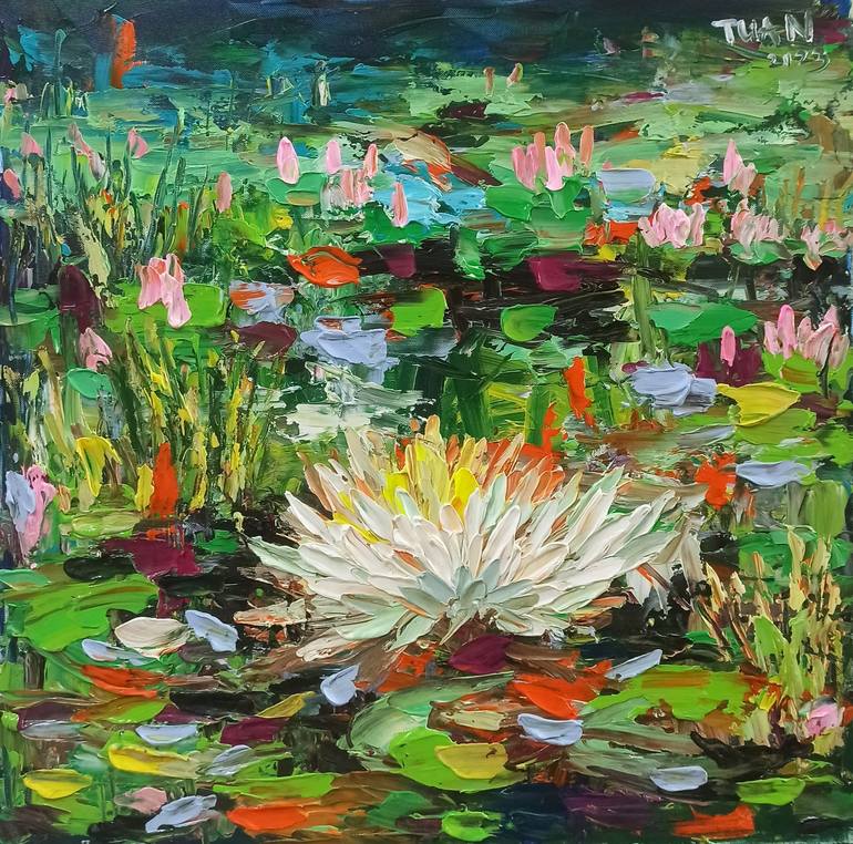 Original Contemporary Floral Painting by Anh Tuan Le