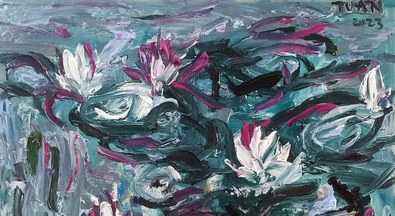 Original Contemporary Floral Painting by Anh Tuan Le