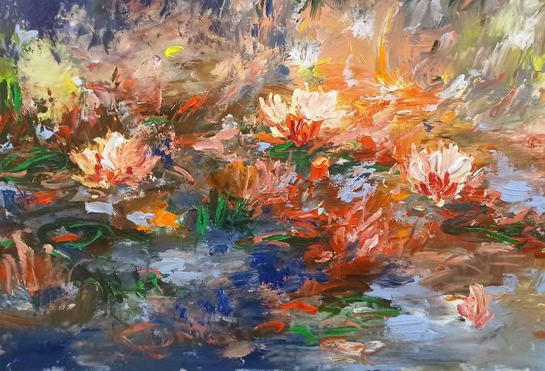 Original Contemporary Floral Painting by Anh Tuan Le