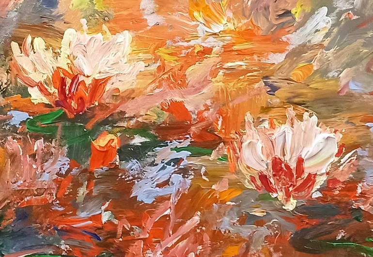 Original Contemporary Floral Painting by Anh Tuan Le