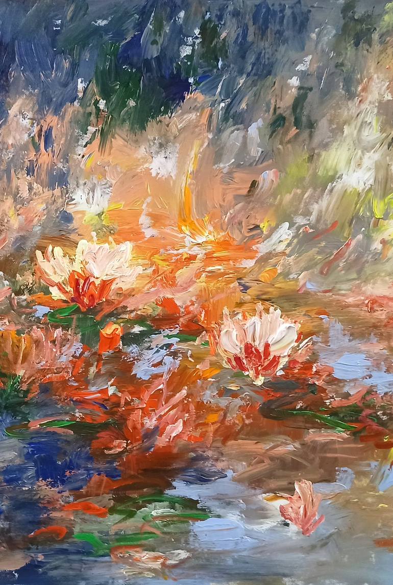 Original Contemporary Floral Painting by Anh Tuan Le