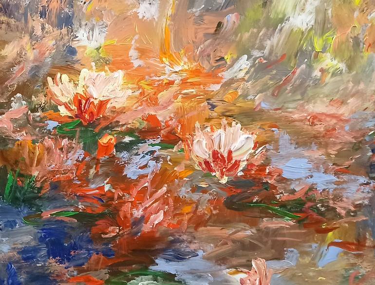 Original Contemporary Floral Painting by Anh Tuan Le