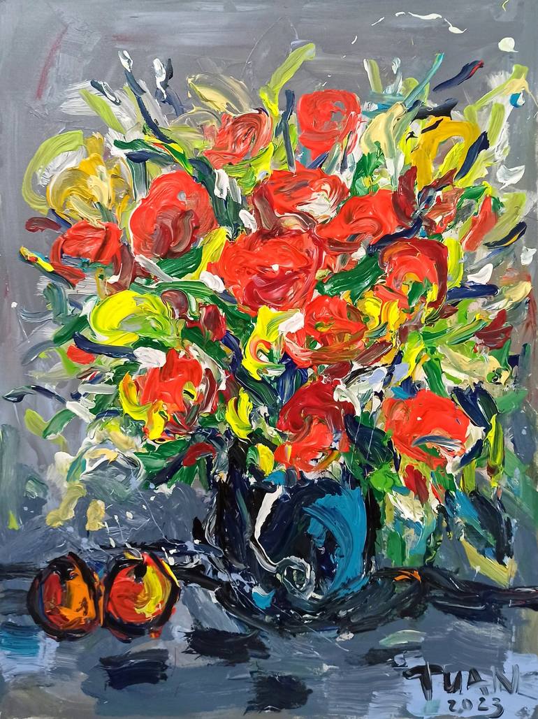 Bright new day still life 08/12/2023 Original Painting by anh tuan le