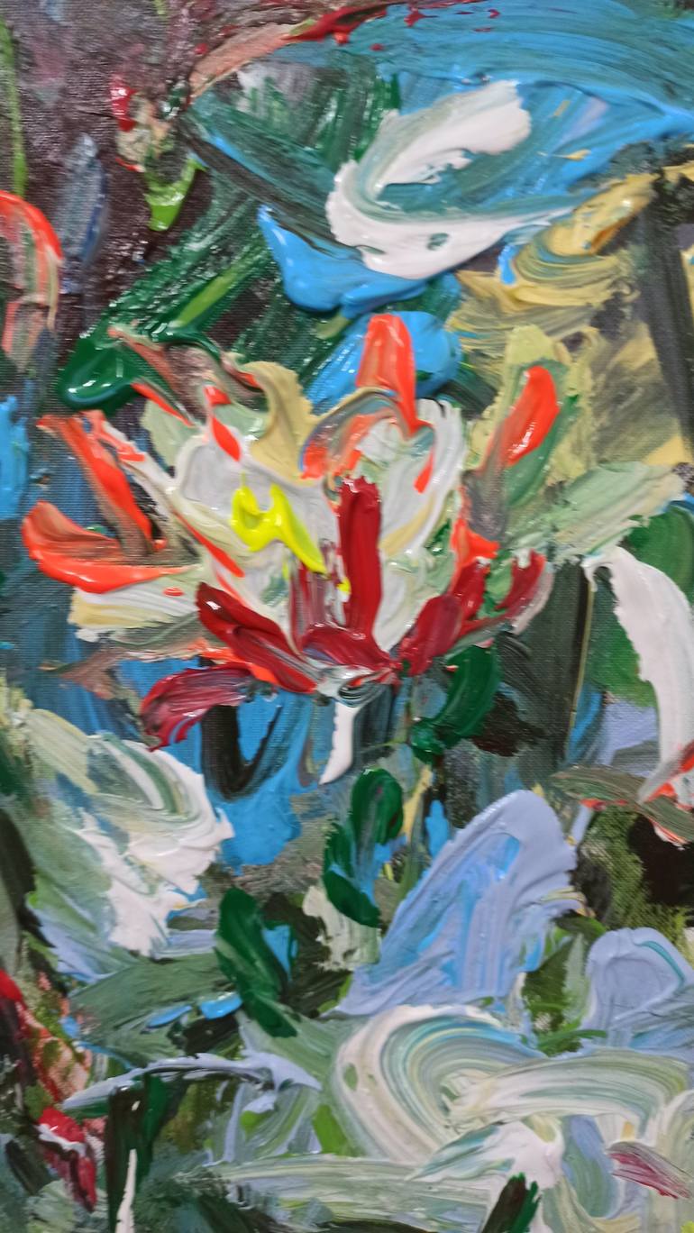 Original Floral Painting by Anh Tuan Le