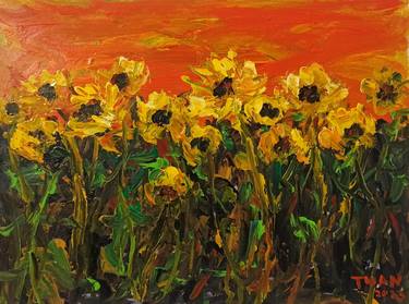 Original Expressionism Floral Paintings by Anh Tuan Le