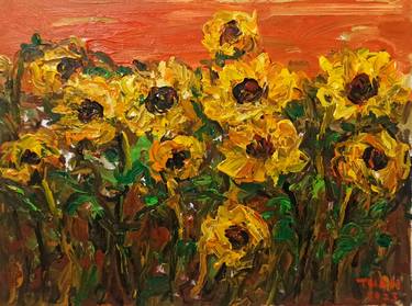 Original Expressionism Floral Paintings by Anh Tuan Le