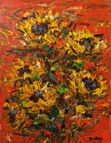 Print of Expressionism Floral Paintings by Anh Tuan Le