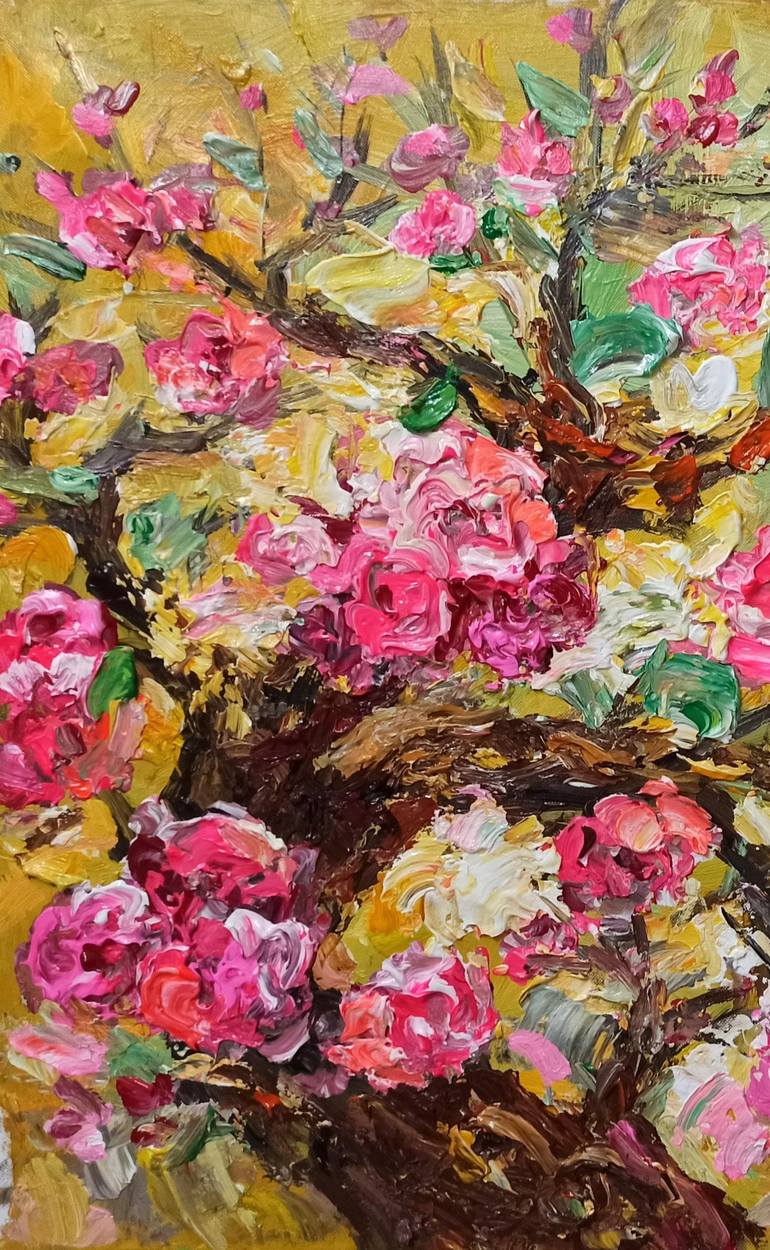 Original Impressionism Abstract Painting by Anh Tuan Le