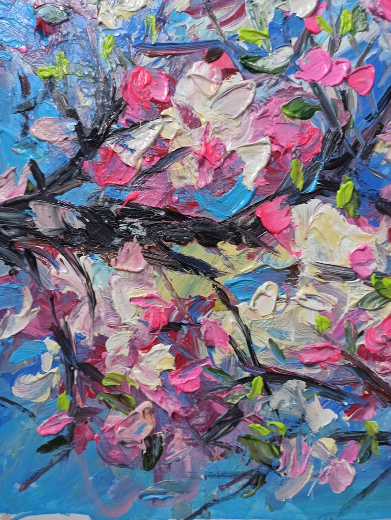 Original Impressionism Abstract Painting by Anh Tuan Le