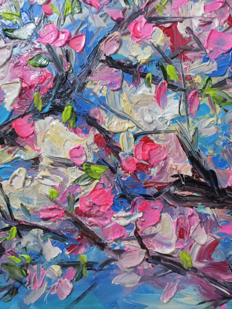 Original Impressionism Abstract Painting by Anh Tuan Le
