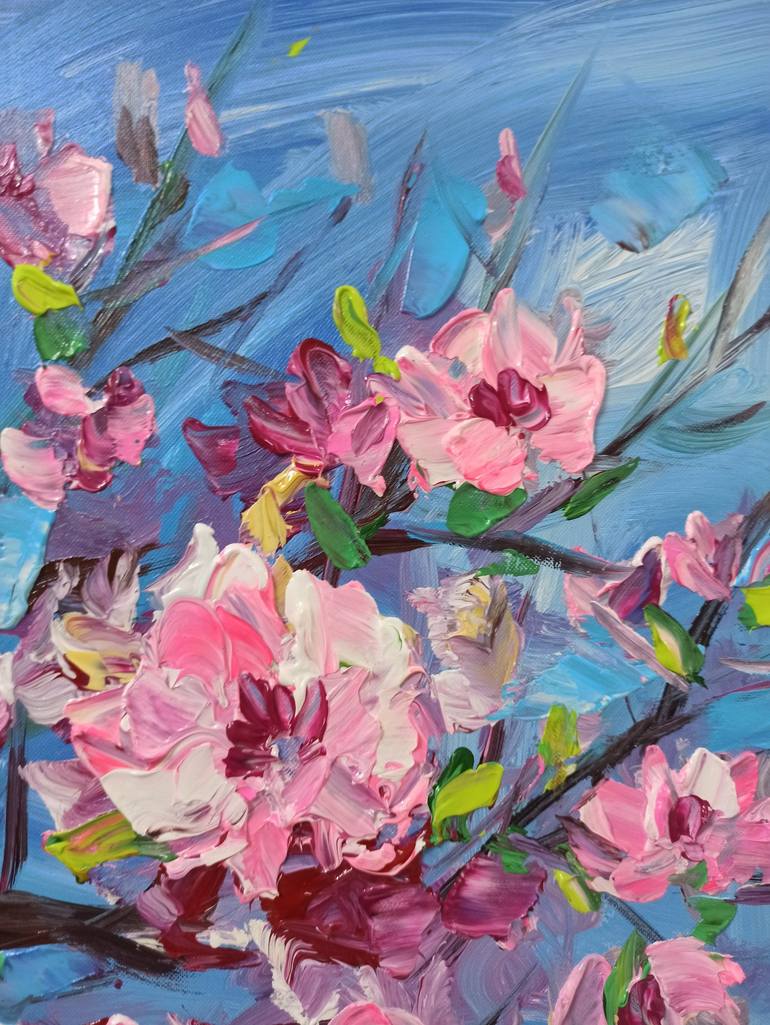 Original Impressionism Floral Painting by Anh Tuan Le