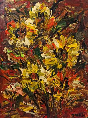 Original Expressionism Floral Paintings by Anh Tuan Le