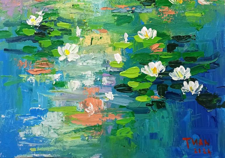 Original Contemporary Floral Painting by Anh Tuan Le