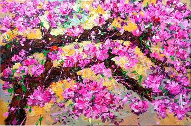 Original Abstract Expressionism Floral Paintings by Anh Tuan Le