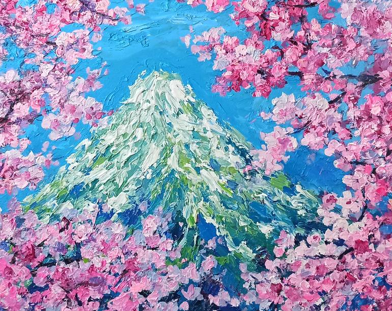 Original Abstract Expressionism Floral Painting by Anh Tuan Le