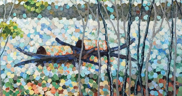 Original Abstract Expressionism Landscape Painting by Anh Tuan Le