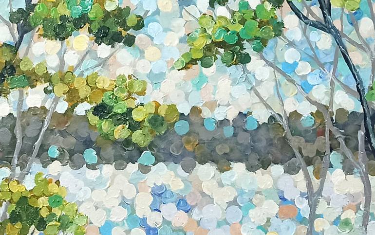 Original Abstract Expressionism Landscape Painting by Anh Tuan Le