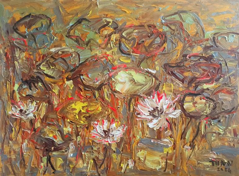 Print of Abstract Expressionism Floral Paintings by Anh Tuan Le