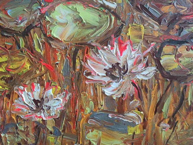 Original Abstract Floral Painting by Anh Tuan Le