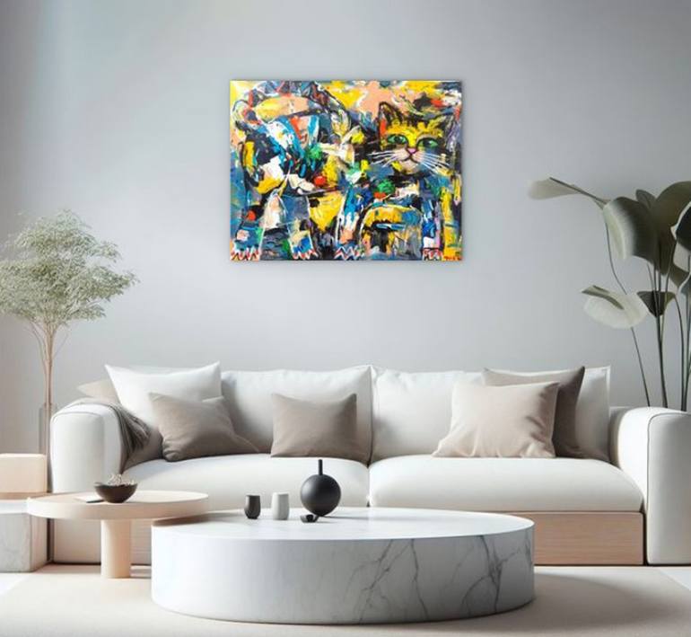 Original Abstract Expressionism Animal Painting by Anh Tuan Le