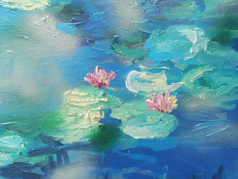 Original Art Deco Floral Painting by Anh Tuan Le