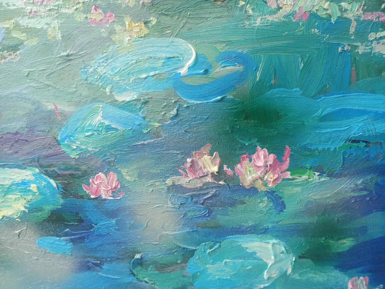 Original Art Deco Floral Painting by Anh Tuan Le