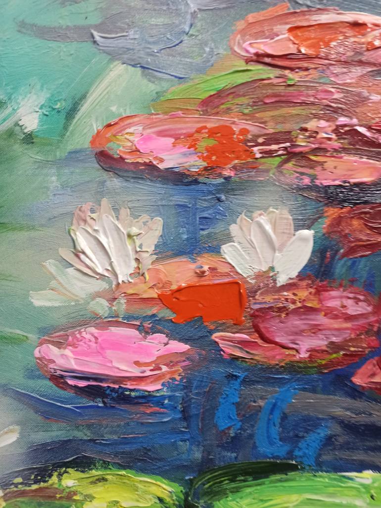Original Art Deco Floral Painting by Anh Tuan Le