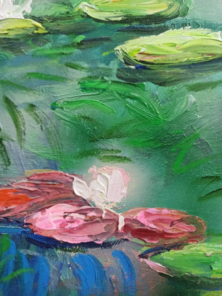 Original Art Deco Floral Painting by Anh Tuan Le