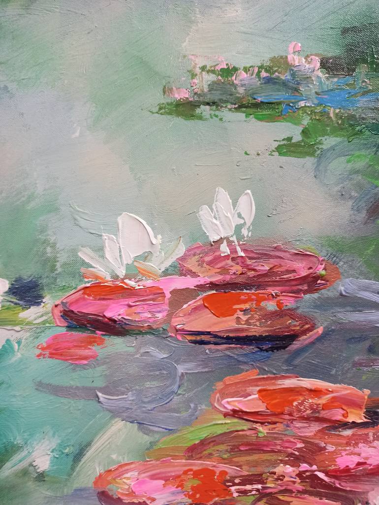Original Art Deco Floral Painting by Anh Tuan Le