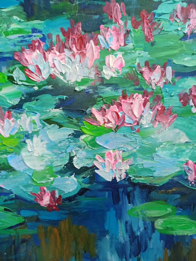 Original Art Deco Floral Painting by Anh Tuan Le