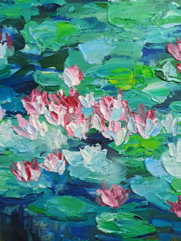 Original Art Deco Floral Painting by Anh Tuan Le